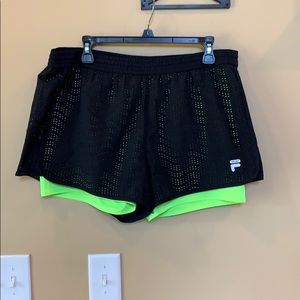 Fila shorts with built in spandex